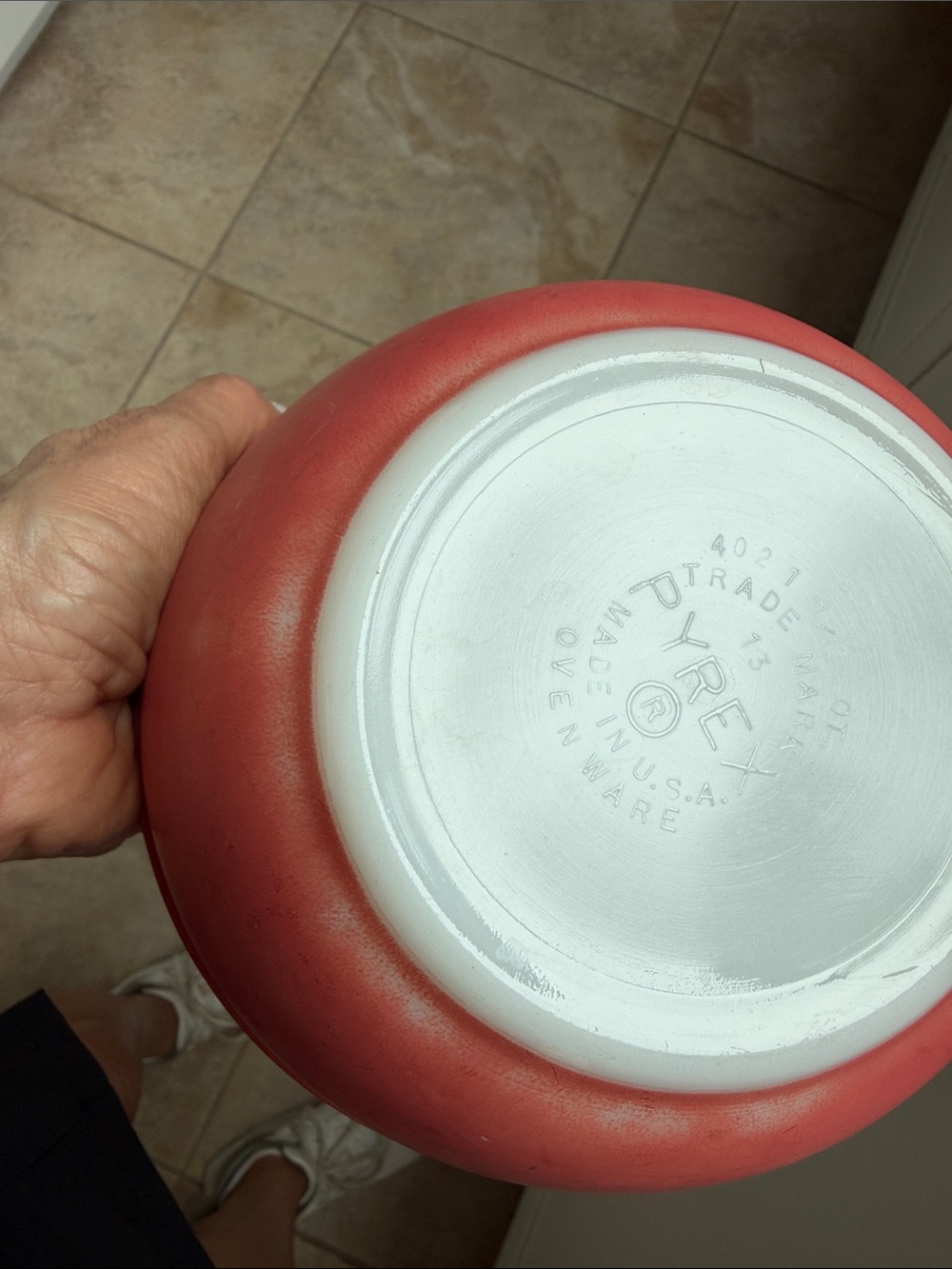 Colorful Ceramic Pyrex Mixing Bowl Set - Red, Teal, Blue - Picture 3 of 10
